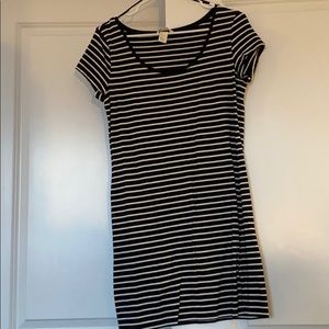 Black and White Striped Dress